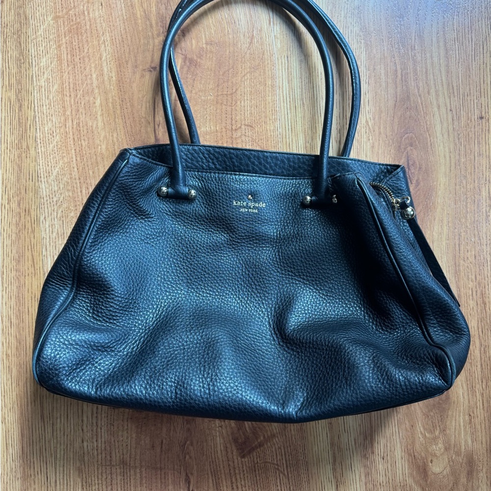 Kate Spade Black Pebbled Leather Shoulder Bag